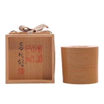 音丸耕堂 堆漆茶入あつま一華