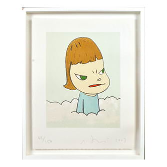 奈良美智 リトグラフ 「In the cloud」