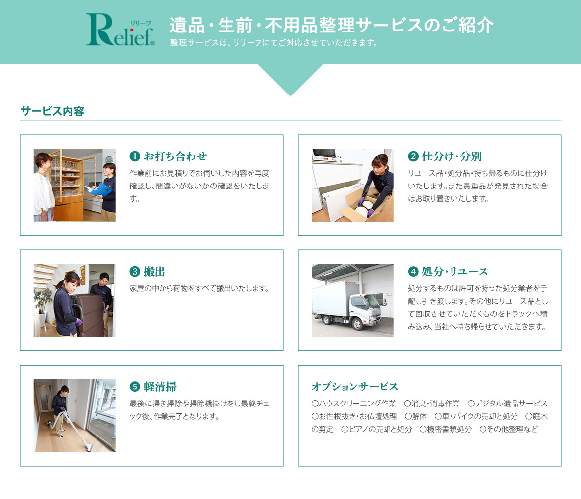 整理サービスの紹介